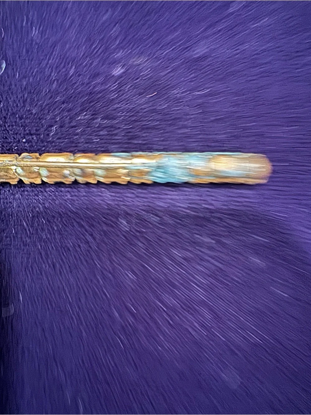 Blue and Clear Rhinestone Bar pin